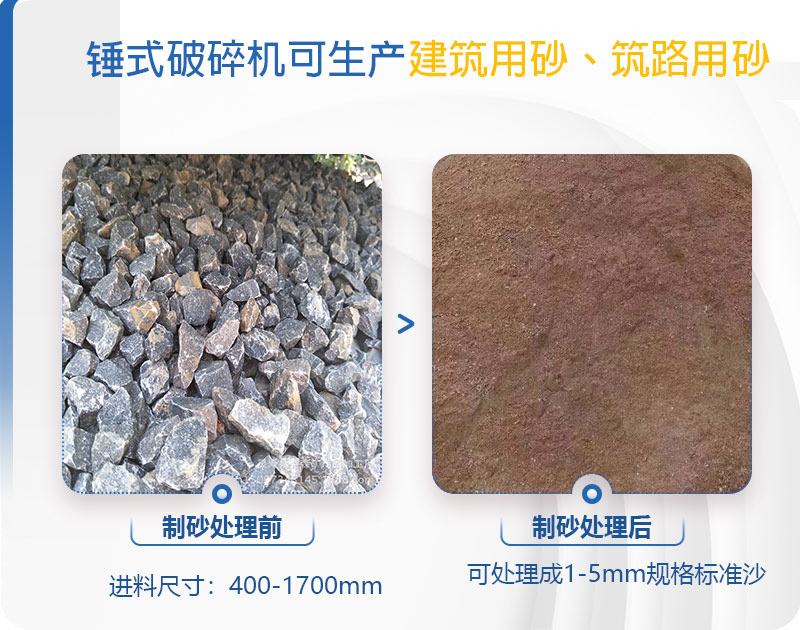 pcz1615重錘破可以制砂嗎，附現(xiàn)場視頻